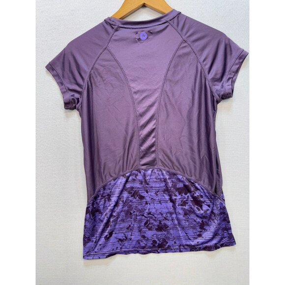 Marmot Womens Athletic Top Sze M Purple Crystal Short Sleeve Activewear Outdoors - Picture 8 of 11